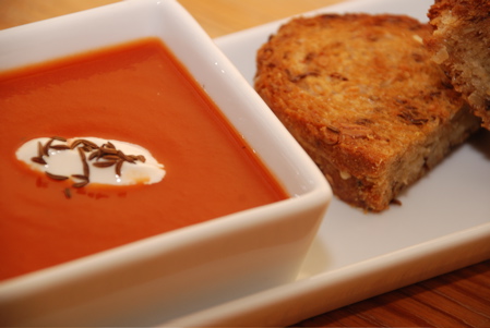 Tomato Soup and Grilled Cheese Sandwiches
